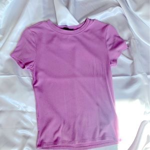 Purple ribbed top